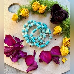 Serpentine & Howlite bracelet (one)